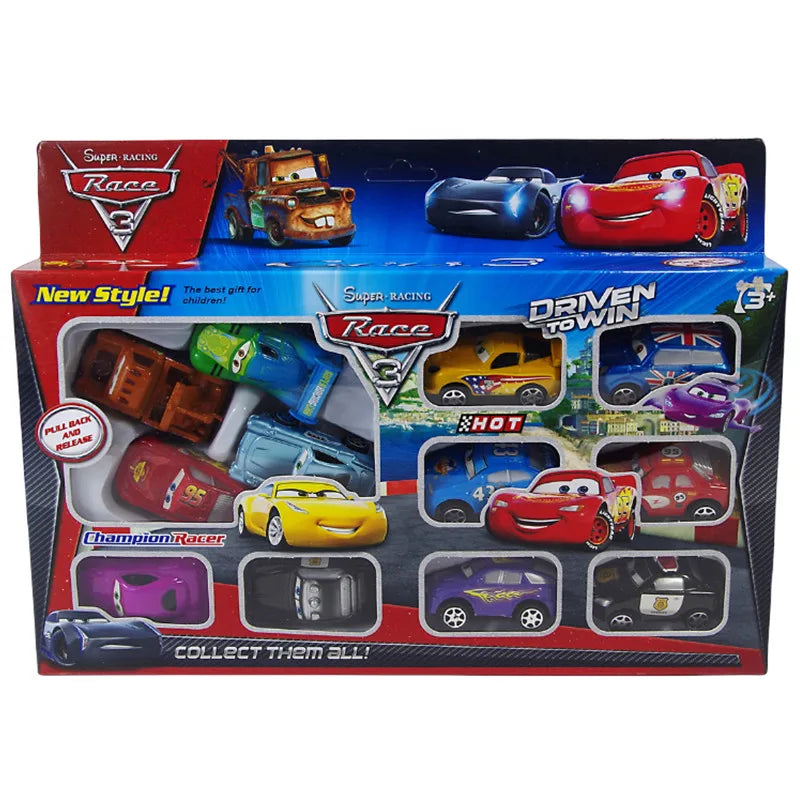NNEOBA Disney Pixar Cars Lightning McQueen Toy Set (12Pcs)-4