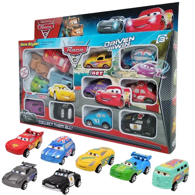 NNEOBA Disney Pixar Cars Lightning McQueen Toy Set (12Pcs)-2