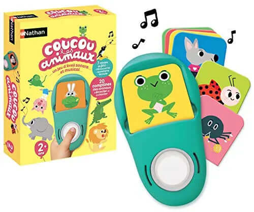 Nathan - Cuckoo Animals, Interactive Sound and Musical Awakening Game, Educational Game, Electronic Cards, Discover Animals in Song Through 20 Rhymes, 2 Year Old Children's Toy Jouets enfants
