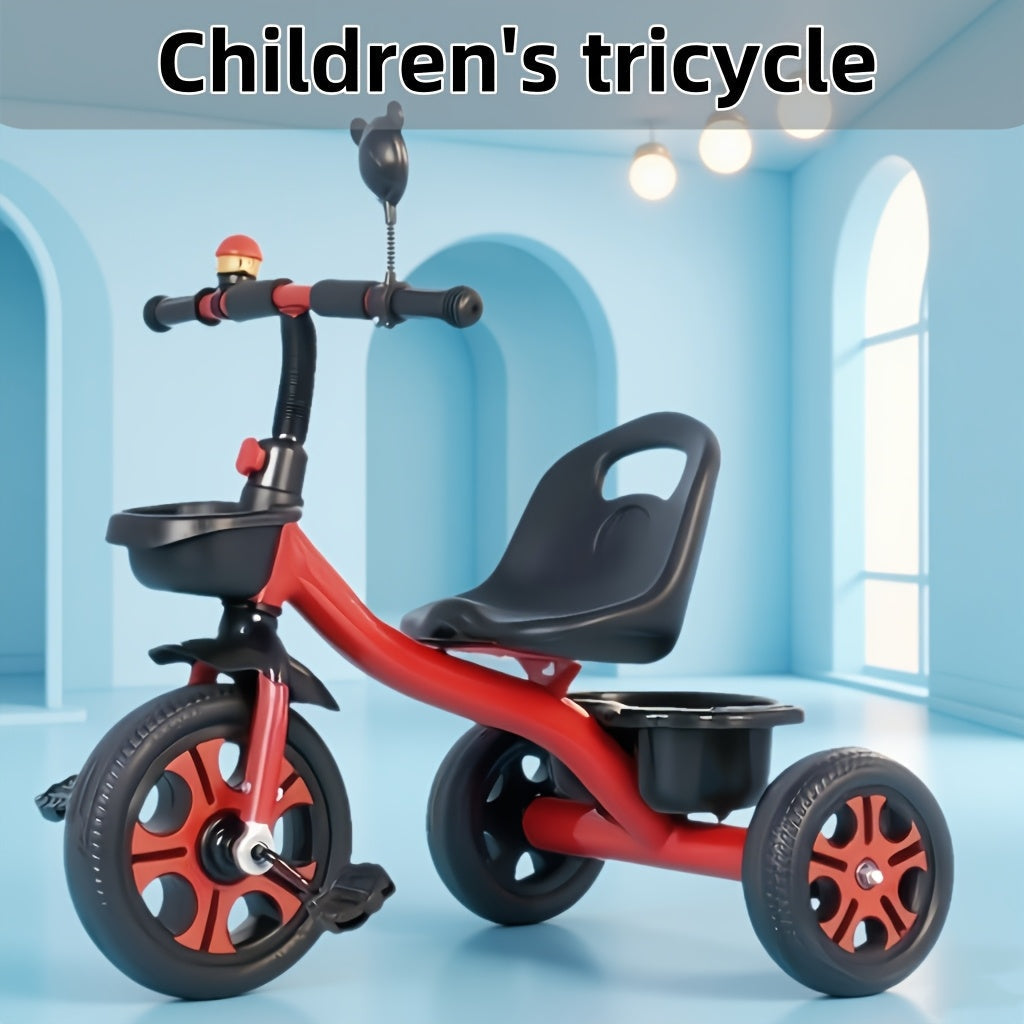 3-Wheel Kids Red Tricycle Stainless Steel Bike-2