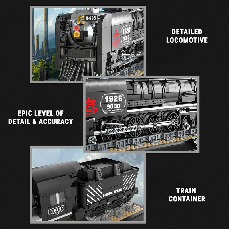 9000-Class Steam Locomotive 1545Pcs-3