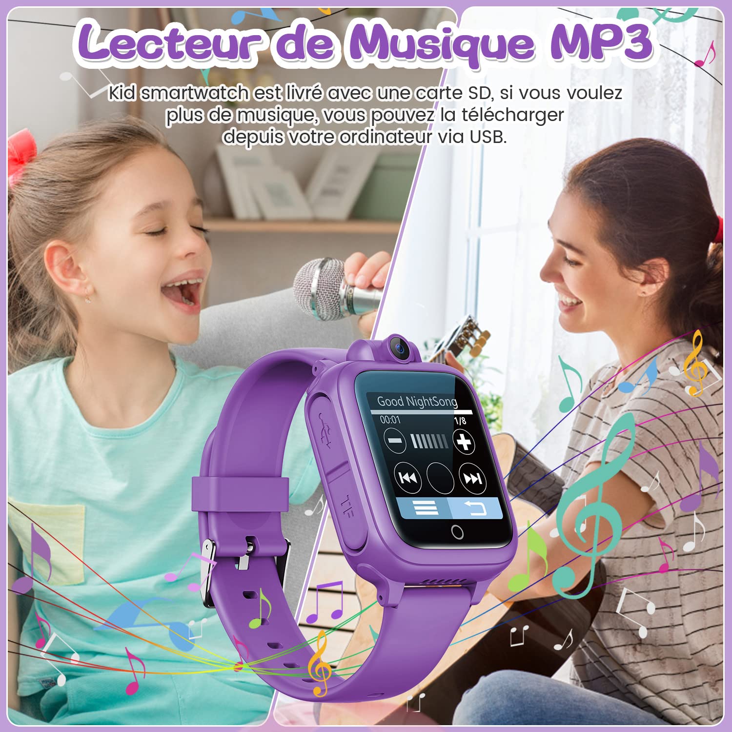 Smart Watch, Toy 3 4 5 6 7 8 9 10 11 12 Years Old Rotatable Camera 90° Rotatable Camera 14 Games Boys Smart Watch Kids Games Great Gift Girl Boy, Pink, Modern