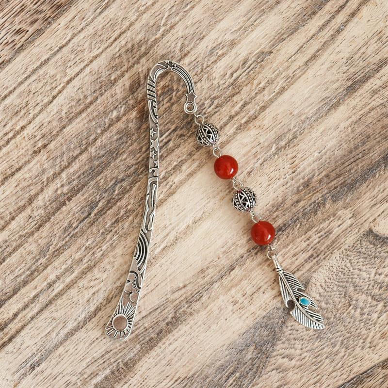 Rigid bookmark in fine stone - Carnelian-1