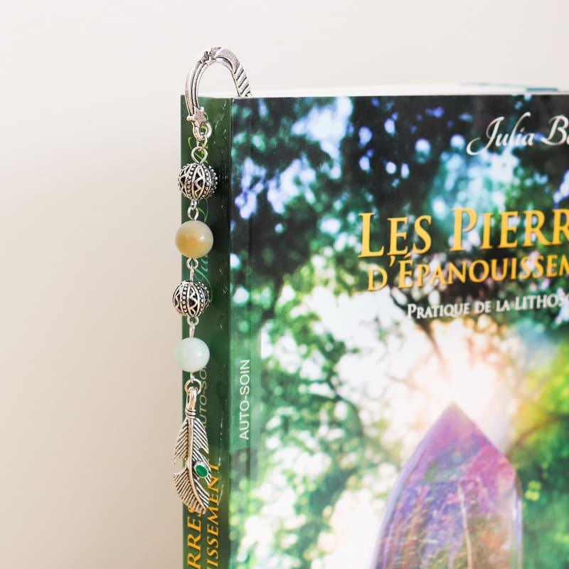 Fine stone rigid bookmark - Mixed stones-0