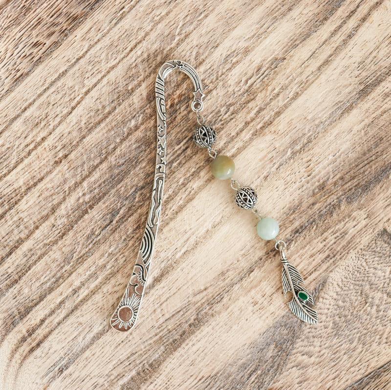 Fine stone rigid bookmark - Mixed stones-1